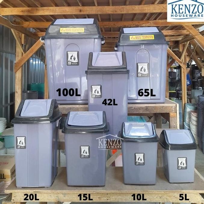 Tempat Sampah 100 Liter Tutup Goyang Besar Jumbo Bak Sampah Kantor