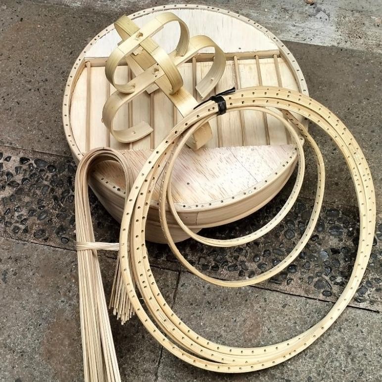 SANGKAR CUNGKOK PLECI BULAT(D24) AMBRUKAN SIAP DI RAKIT FULL BAMBU