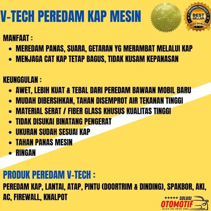 Aksesoris Mobil NISSAN JUKE Peredam Panas Kap Mesin Mobil VTech