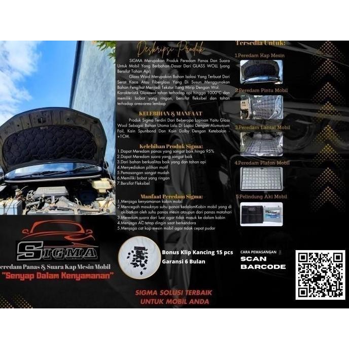 Peredam kap mesin Toyota Rush th 2012 2013 2014 2015 2016