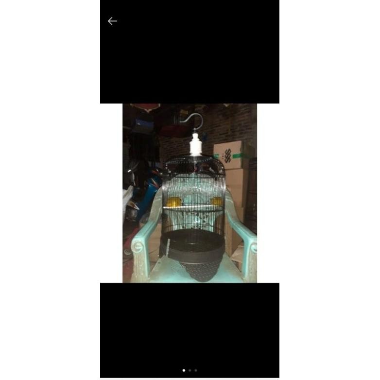 sangkar kutut dari besi bulat diamter 33 mahkota merak