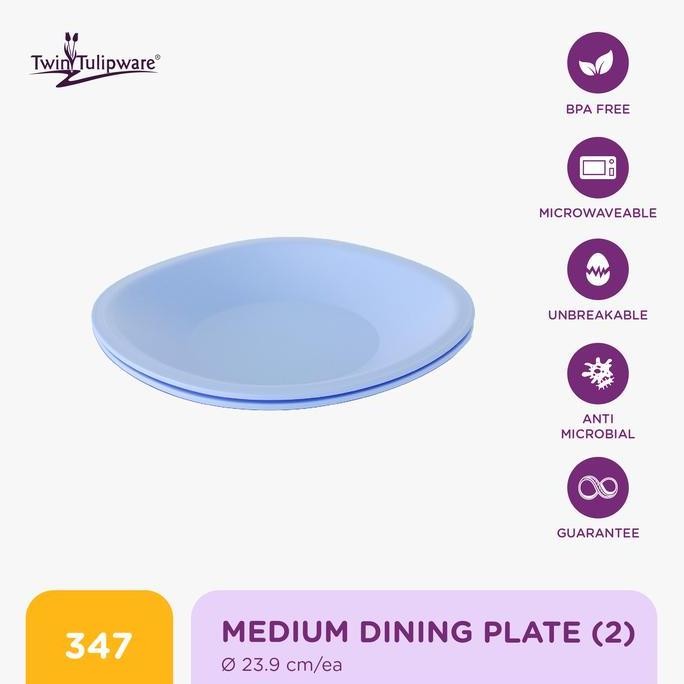 (Good) Twin Tulipware Medium Dining Plate (set of 2) Piring