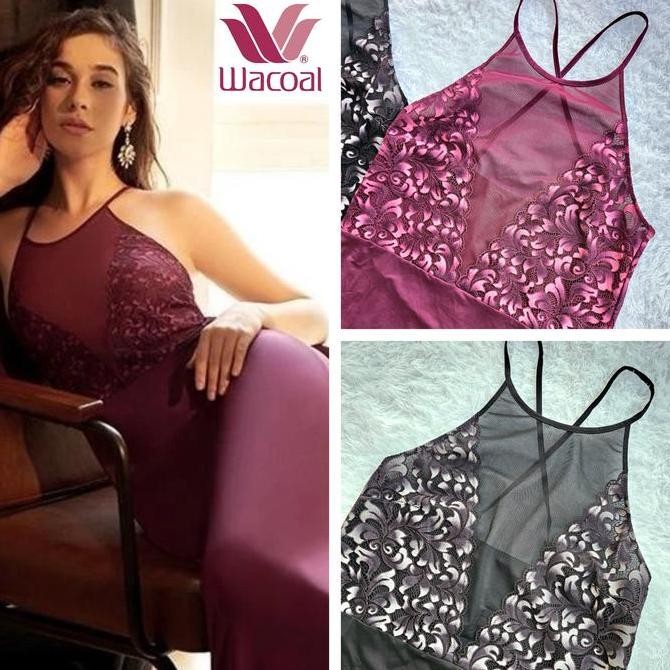 LINGERIE WACOAL PREMIUM LONG DRESS NIGHT GOWN SLEEP WEAR IN 4529 K122 BAJU TIDUR PANJANG DASTER WANI