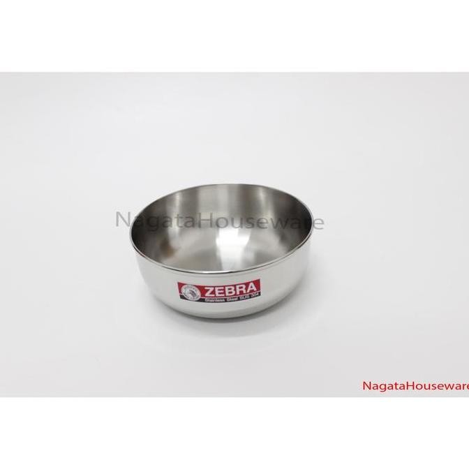 (Good) Mangkok Stainless / Mangkok Zebra / Mangkuk Air Stenlis Water Bowl Zebra 111012