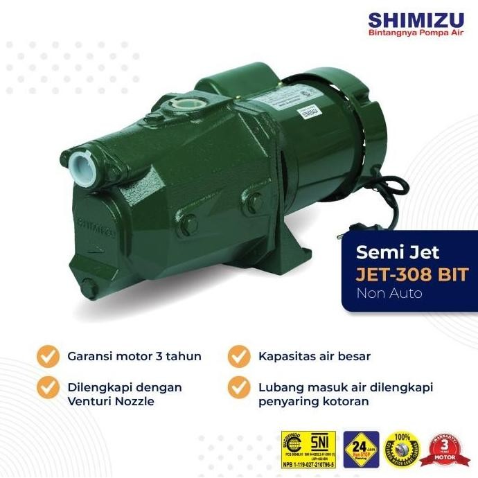 Pompa Shimizu Jet 308 Bit / Jet-308 Bit Pompa Semi Jet Pump 300 Watt