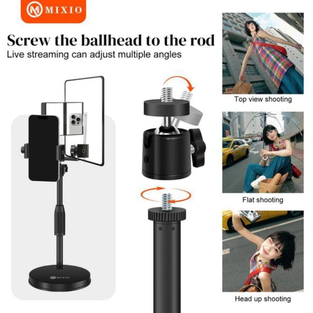 Mixio S100 Magic Mirror Stand Live Streaming / Kaca Berdiri / Cermin untuk Live dengan Kamera Belaka