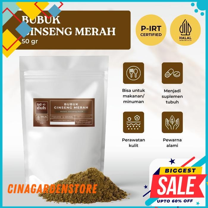 

BUBUK AKAR GINGSENG MERAH / RED GINGSENG POWDER / ROOTS POWDER 500GR - 1KG TERBARU