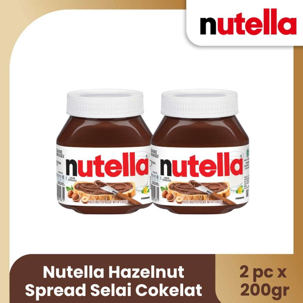 

Nutella Hazelnut Spread Selai Cokelat 200gr - TWINPACK