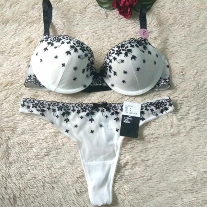 BRA SET H&M THONG G STRING SEXY (BH VS VICTORIA SECRET LAS ENZA HNM HM