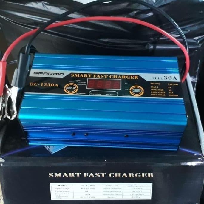 BEBAS ONGKIR - Charger Accu Cas Aki Mobil Motor SPARDIO 12v 30 Amper 12v 30A otomatis