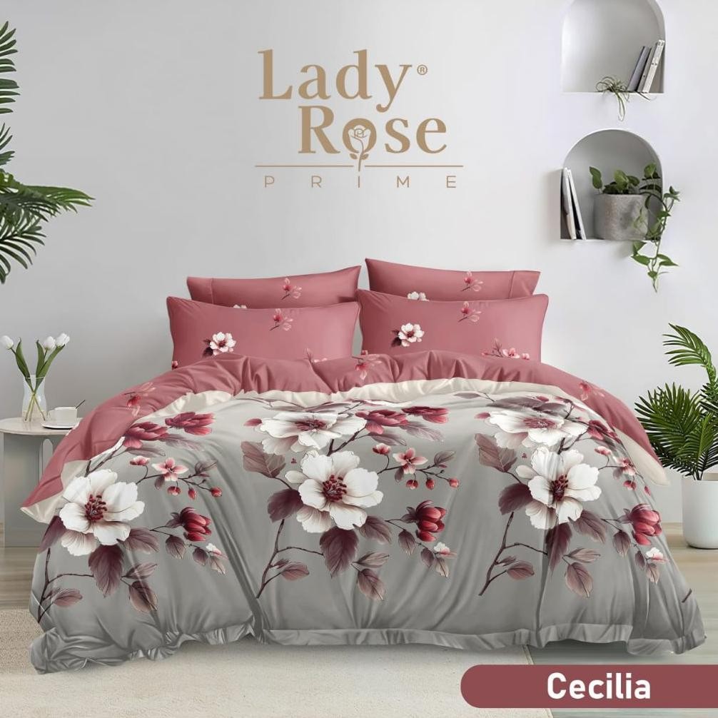 Lady Rose - Bedcover Lady Rose Set Queen 160x200 King 180x200 Tinggi 30cm Motif Terlaris