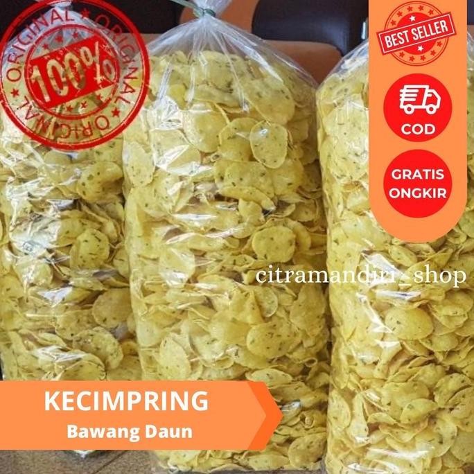 

New Kecimpring Singkong Bawang Daun 1 KG Comring Cemilan / Food / Snack Makanan