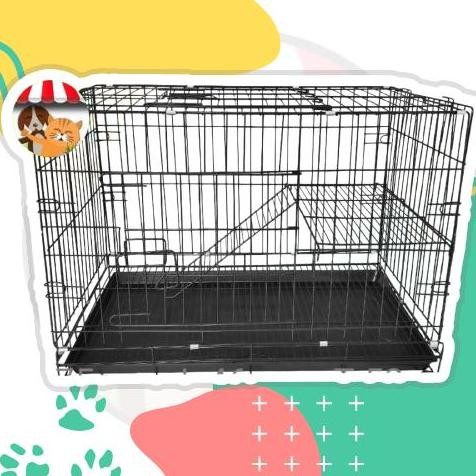 TERBARU - Kandang Kucing Kelinci 2 Tingkat 2 Pintu Tanpa Roda