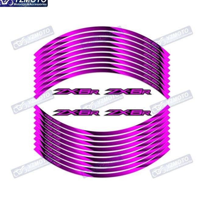 For Kawasaki Ninja ZX6R 636 599 ZX-6R Motorcycle 17 Inch Sticker Front Rear Decal Wheel Hub Waterpro