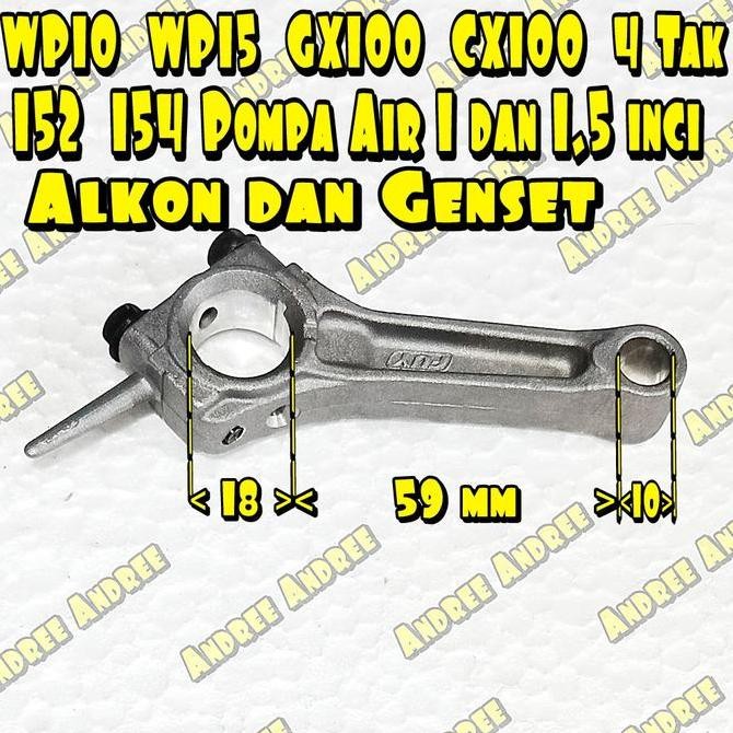 ] Conrod Stang Piston 154 152 54mm 52mm Mesin Pompa Air Alkon WP10 WP15 GX100 CX100 152 154 F FA 3.5