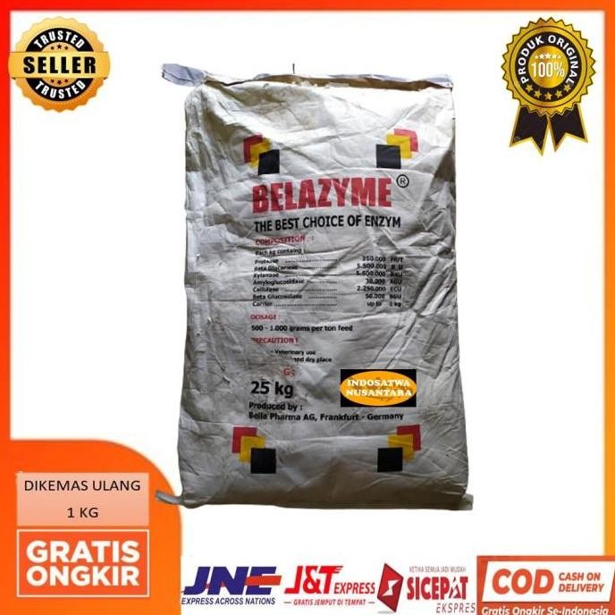 (Best) BELAZYME / SUPLEMEN ENZIM PENCERNAAN HEWAN TERNAK / KEMASAN 1 KG