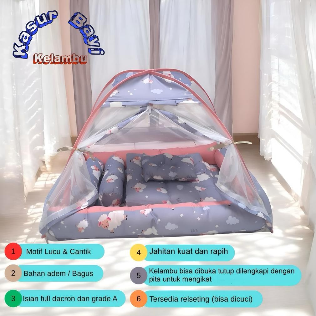 BEST-SELLER Kasur Bayi Kelambu Set Bedcover