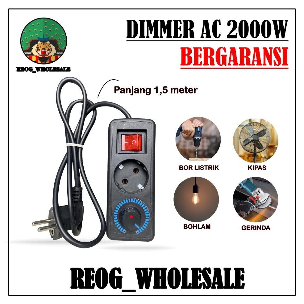 Cod Pengatur Kecepatan Gerinda Bor Kipas Heater Pemanas Putaran Dimmer 2000W 220V Ac Murah