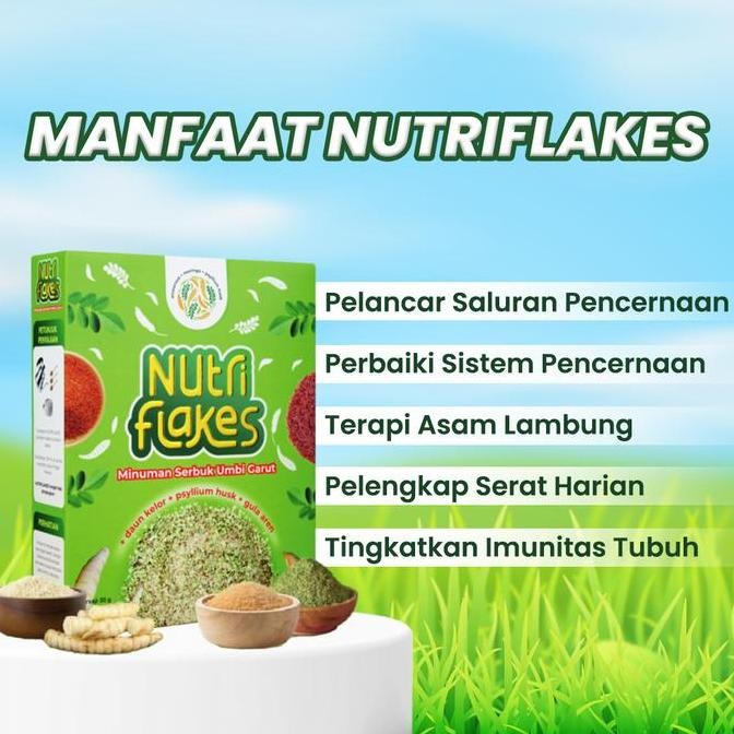 

New Nutriflakes Sereal Original 280 gram - Paket 3 Box - Halal BPOM - Makanan Sereal Susu dengan Pati Umbi Garut & Daun Kelor Granola Oatmeal