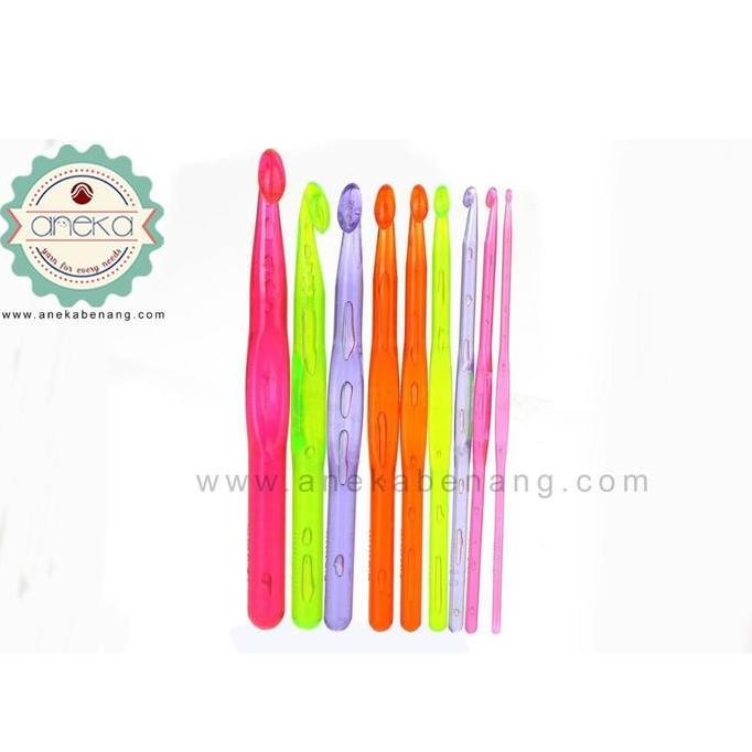 

Termantab] ANEKA - Jarum Rajut Hakpen / Crochet Hook Akrylic - Set