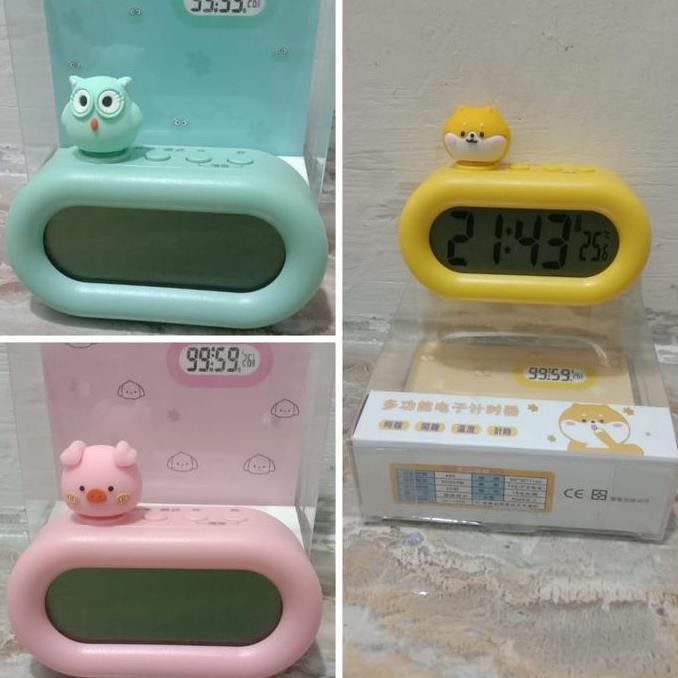 Jam Beker Weker Alarm Digital Lucu AS