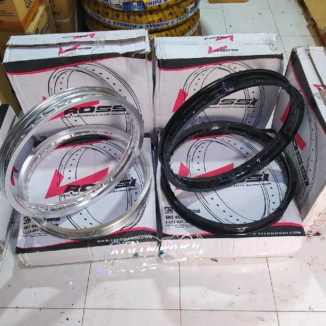 %$%$%$%$] Velg ROSSI ORIGINAL WX KOTAK RING 17 Hitam Glossy gilap Silver velg VRossi ring 17 140 160