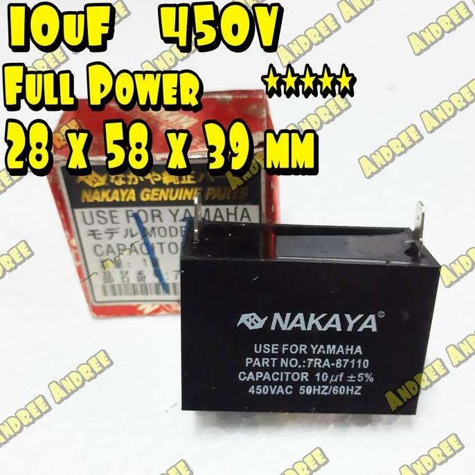 ------] Capasitor Kapasitor Genset Segi Full Power 10uF 450V 10 uF 450 V