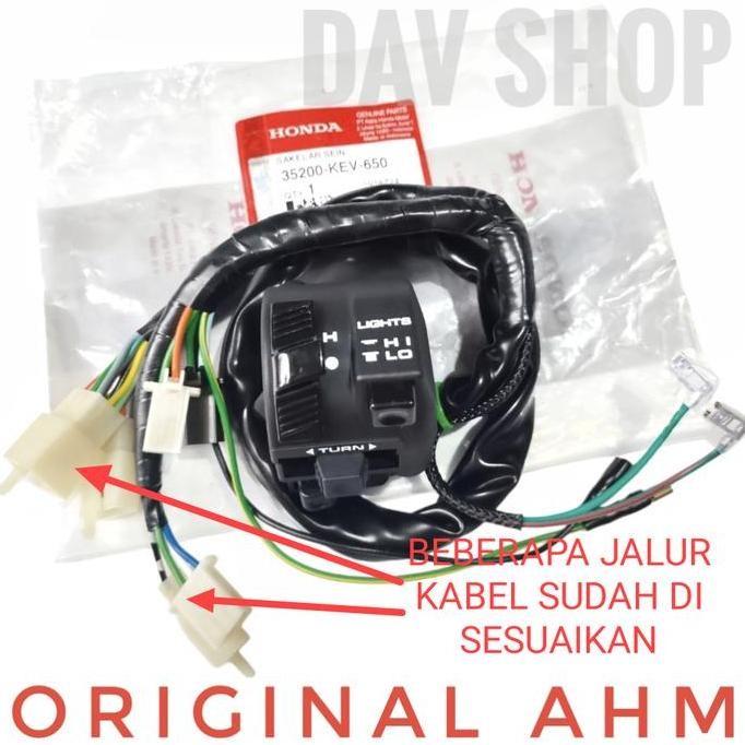 *****] HOLDER LAMPU SEIN/SWITCH SAKLAR KIRI PNP SUPRA XX SUPRA V KOPLING ORIGINAL AHM & CKD