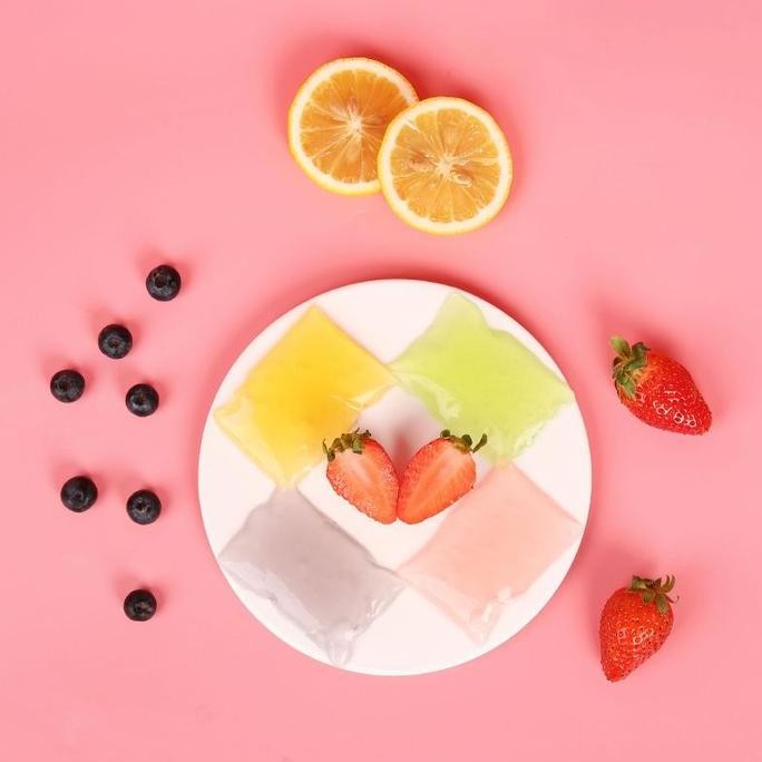 New PAKET MANISAN 20+24PCS QQ JELLY & MARSHMALLOW Fruity Rendah gula Rendah lemak snack Food Jeli Ma