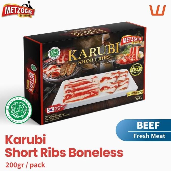 

Daging Sapi Premium Karubi Halal Bbq Premium Shortplate Metzger 200G
