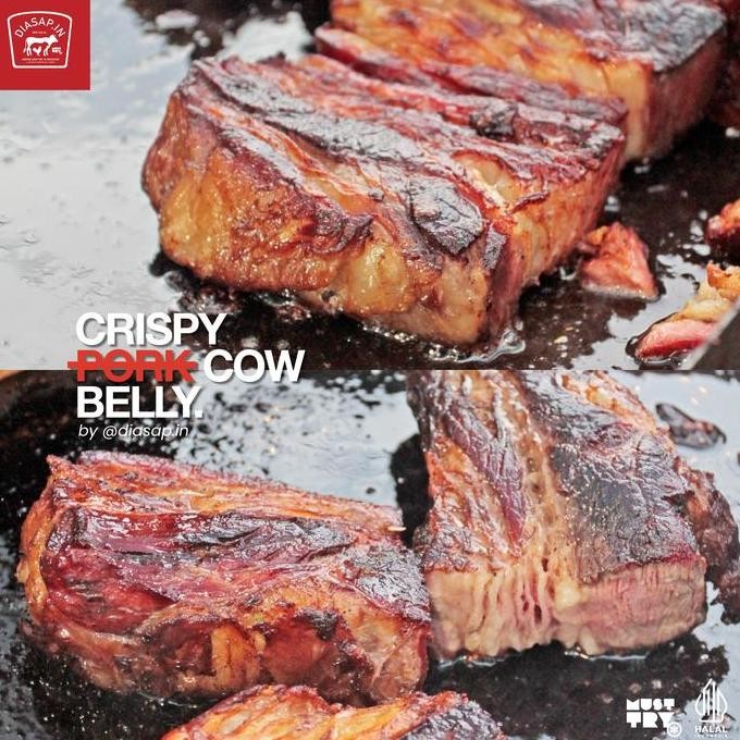 Crispy Cow Belly Daging Sapi Frozen Food Makanan Instan Steak Beef