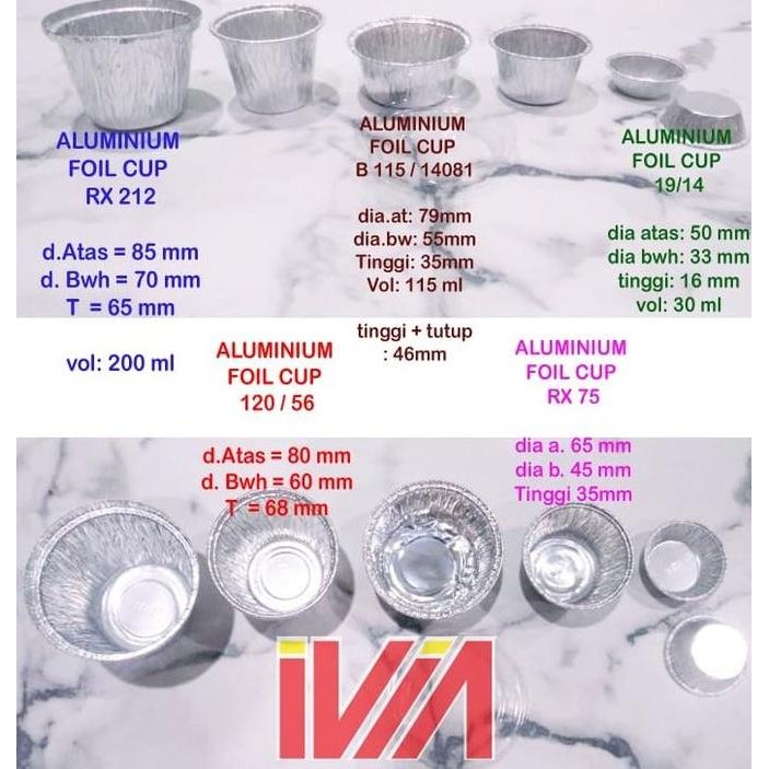 480/35 Badan + Tutup Mika  Cup Alumunium Alu Tray Foil Aluminium  Persegi