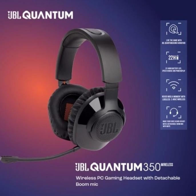 Jbl Quantum 350 Wireless Gaming Headset Headphone With Microphone Mic
