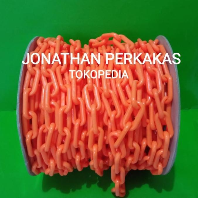 Rantai Pvc 8Mm Orange /Rantai Plastik 8Mm Orange/Rantai Pembatas