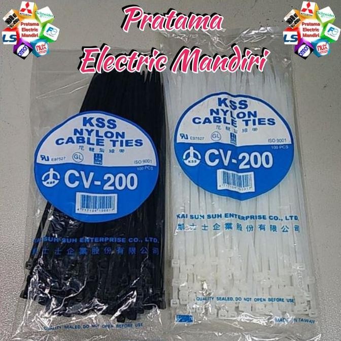 Cable Tie Kabel Ties Cv-200S Cv-200 Cv200 4,6Cm Putih @100Pcs Kss