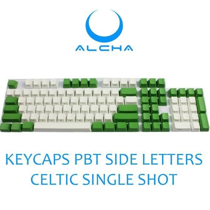 Alcha Keycaps Pbt Celtic Single Shot Side Letters Oem Profile 104