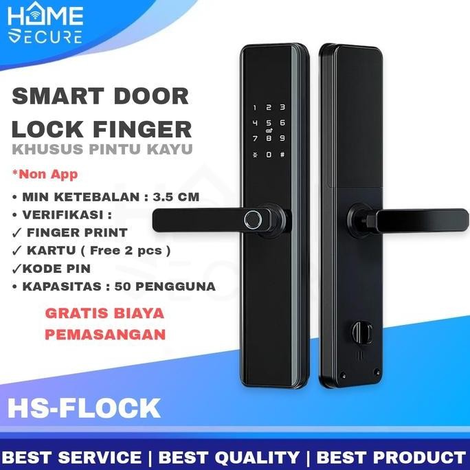 Ready  Smart Door Lock Fingerprint HS-FPLock / Gagang Pintu Sidik Jari Kartu