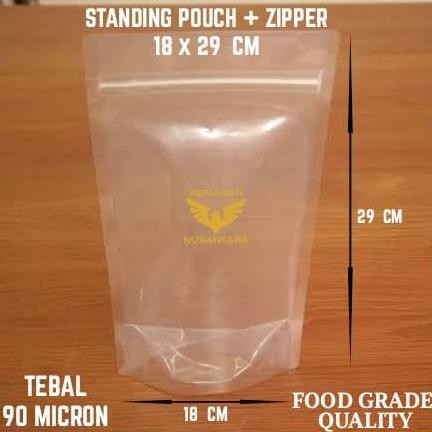Standing Pouch Polos 20 X 30 Cm Tebal, Plastik Klip | Plastik Pouch