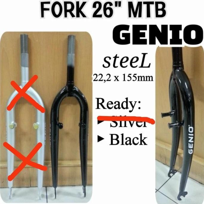 fork garpu 26 mtb genio standar 22.2 ulir drat sepeda federal jadul murah