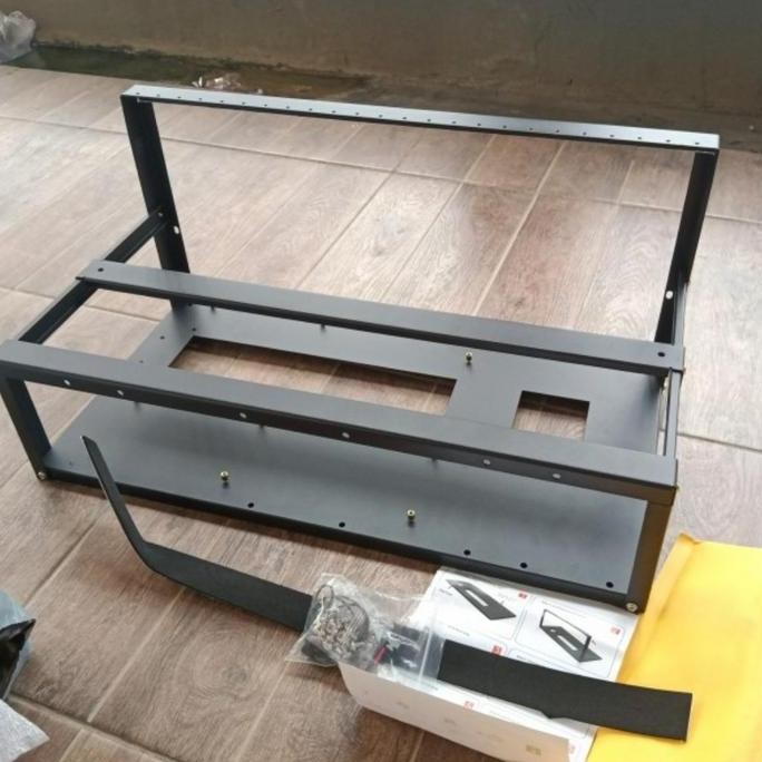 Ready  Mining Case Rig Rak Frame 6 GPU RTX RX VGA Baru