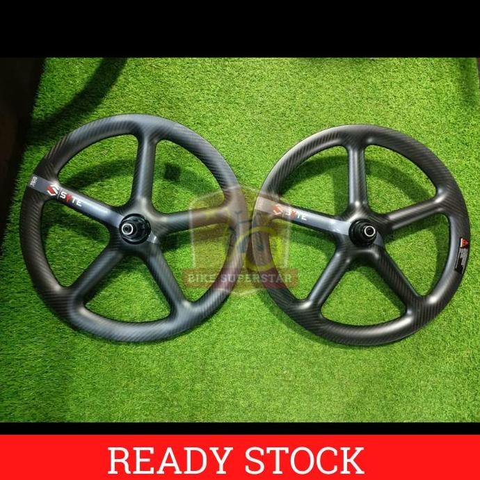 Wheelset Velg Carbon Sepeda 20 (406 451) Syte Five Spoke Disc Brake murah
