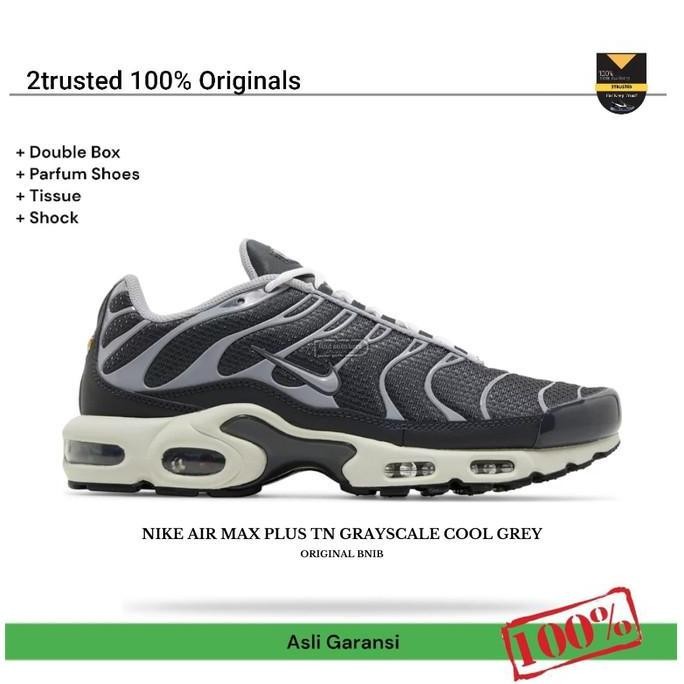 New  Sepatu Sneakers Pria NIKE AIR MAX PLUS TN GRAYSCALE COOL GREY ORIGINAL BNIB TrustedGuarantee