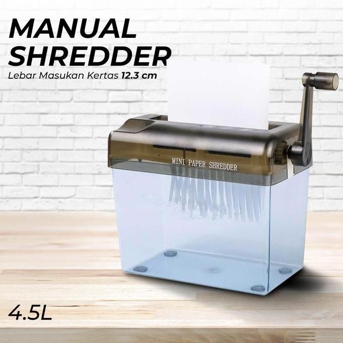 Penghancur Kertas Manual / Mini Paper Hand Shredder