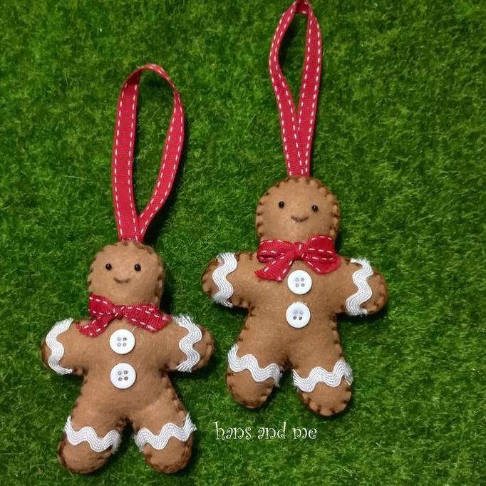 Hiasan Natal Gantungan Pohon Natal Boneka Gingerbread
