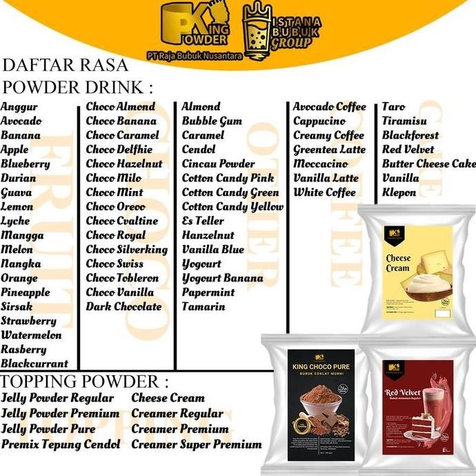 

New Bubuk Minuman King Powder Rasa T4r0 Serbuk Minuman Reguler Taro