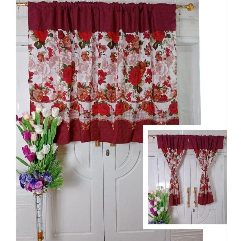 Diskon Gorden Jendela Pendek Model Serut, Gorden Jendela Sekolah (1 Lembar Aja) Terlaris