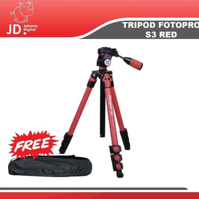 Tripod Fotopro S3 Red - Tripod Kamera Fotopro S3