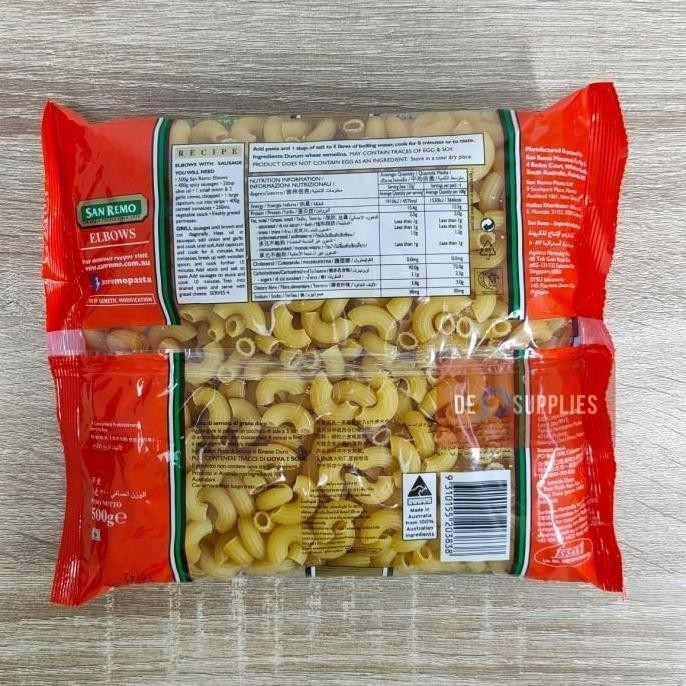 

New San Remo Elbow Pasta 500gr - Macaroni Makaroni Sanremo Elbow Pasta