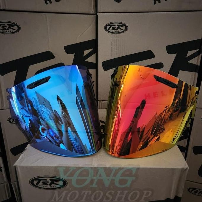 Visor Tsr Iridium Blue / Iridium Red Gold Kaca Ram 4 Tsr Original 100%
