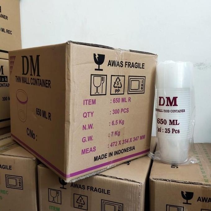 Thinwall Dm Mangkok Tinggi 650 Ml R - 650Ml R Tinggi - 300 Set